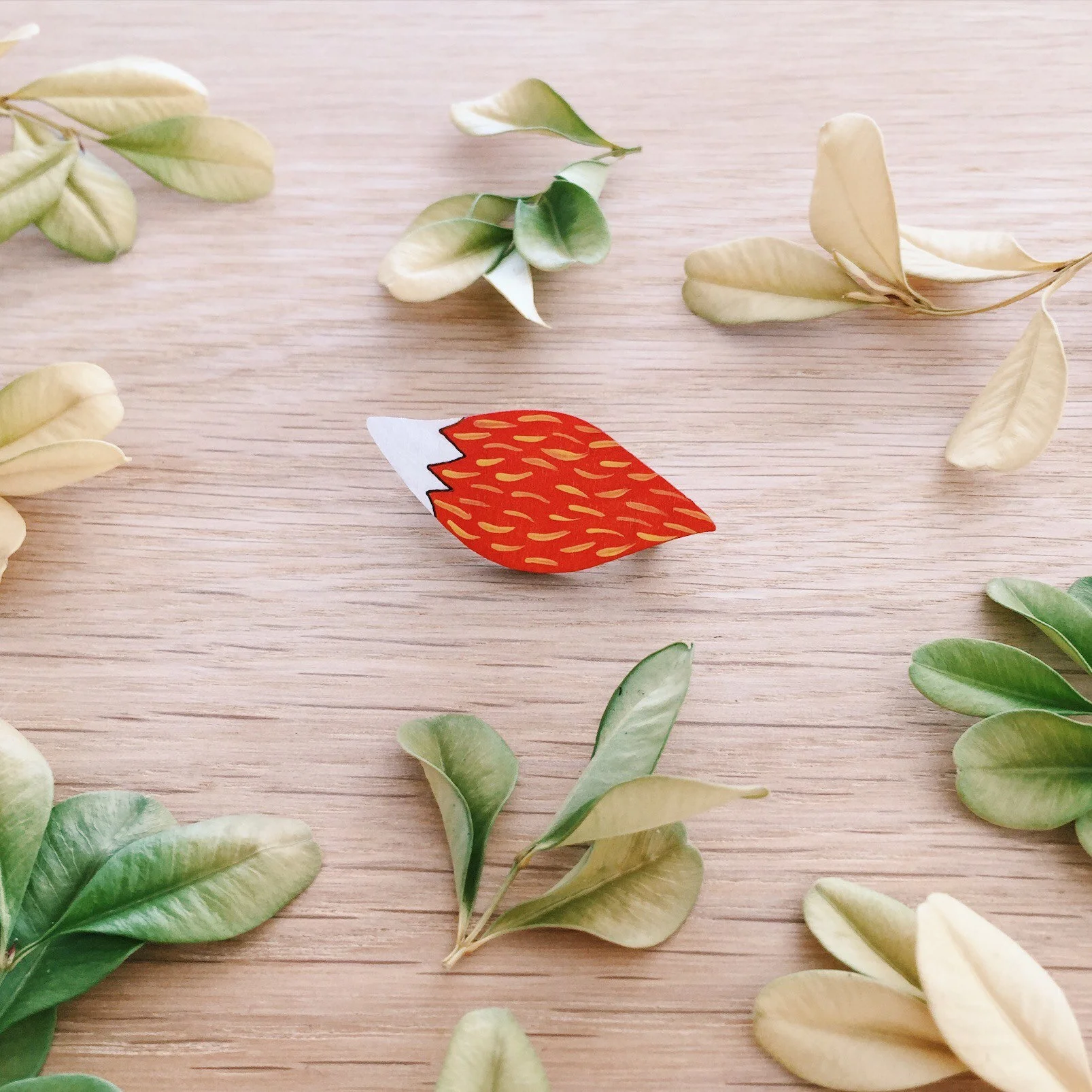 Fox tail brooch by Whimsy Milieu