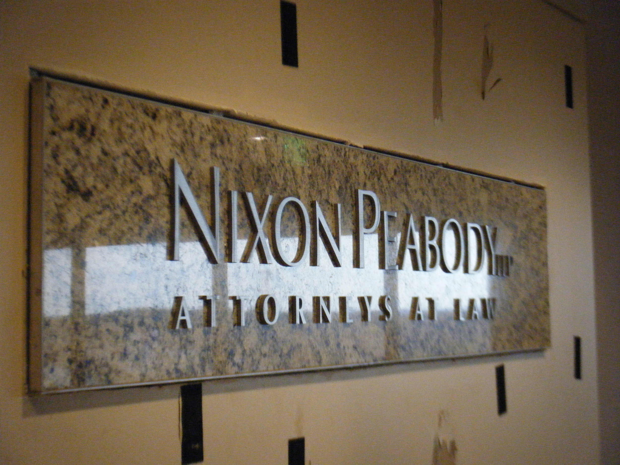 Nixon Peobody Interior Wall sign .JPG