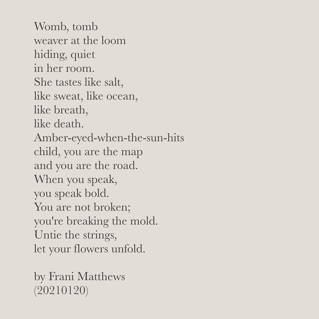 Fear of misperception may have kept this stream of consciousness locked in my journal forever, all the more reason to share this poem on this day.
⠀⠀⠀⠀⠀⠀⠀⠀⠀
To all the women who gave me courage and helped me see myself more clearly, I love you. 
_
#a