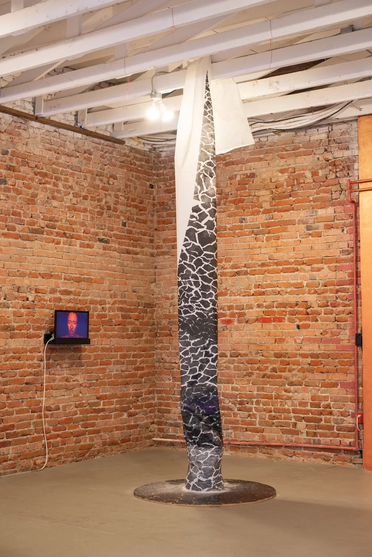 Installation view of "bitter ashes" and "to be lost"