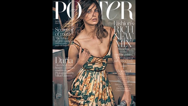 Porter Magazine Fall 2015 (w/ Daria Werbowy) | Cover Shoot |