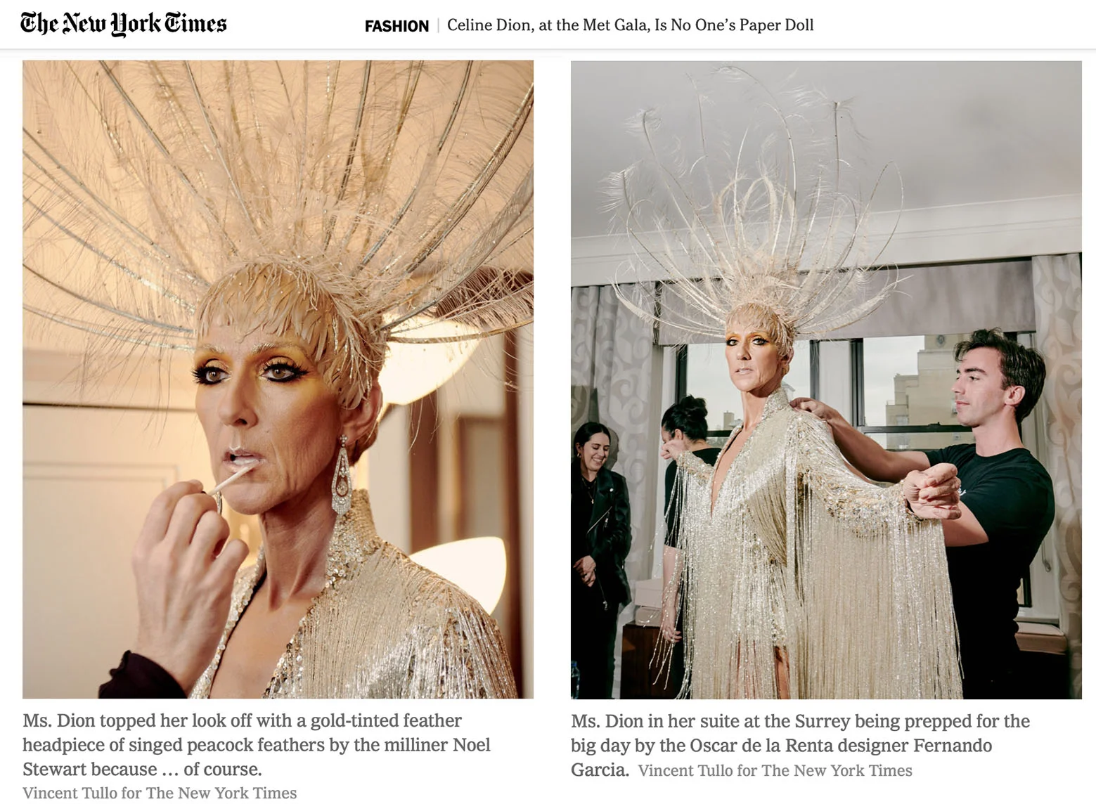 Celine Dion in the ODLR for the Met Gala 2019