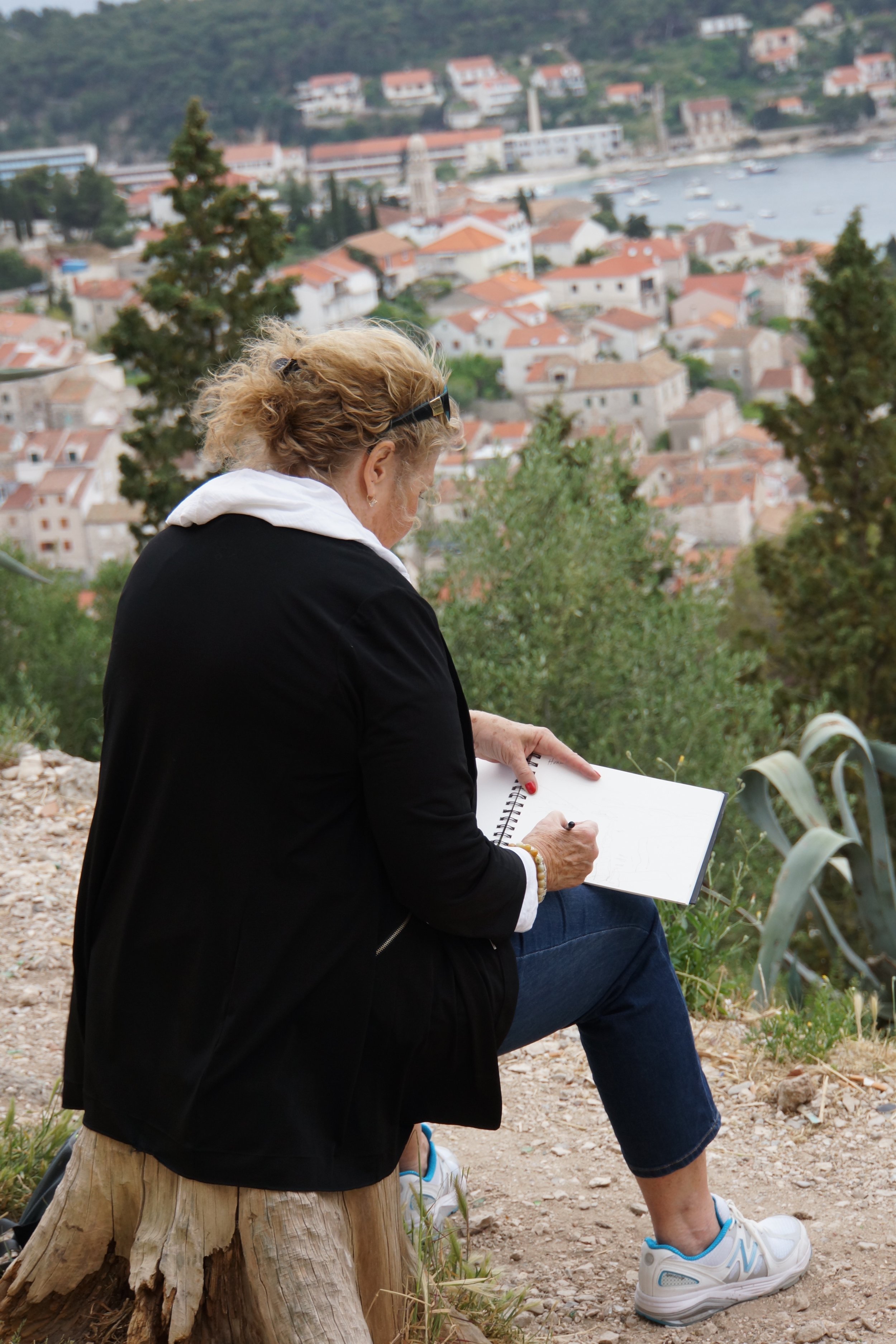 Sketching in Spain.