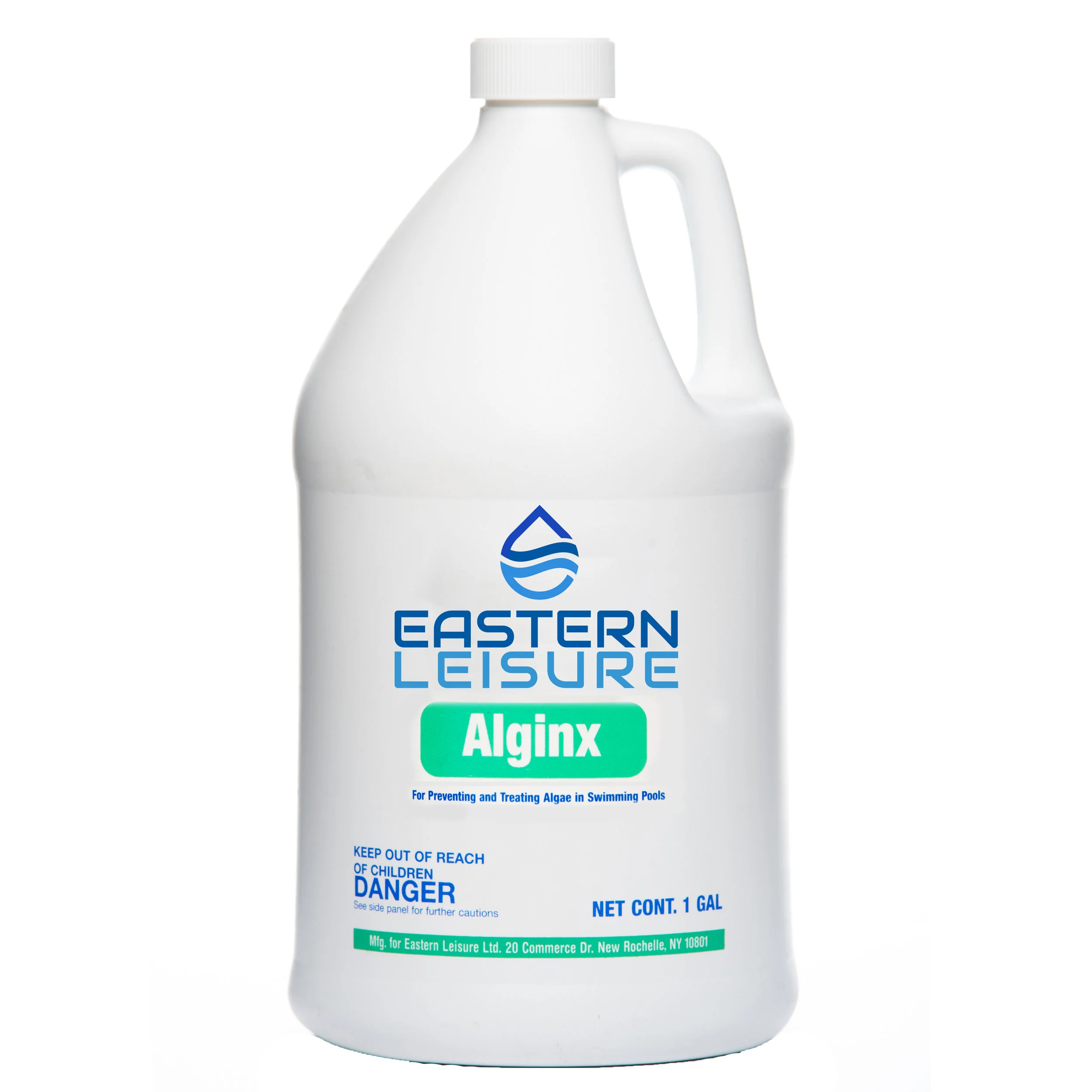 Alginx EL101G - 1 gal. bottle, 4/case An economical 10% Quat strength algaecide. Ideal for preventing algae growth in all pools. Maintenance dosage: 1 gal. per 50,000 gal.