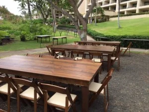 Seats 8 - 10 Guests Dimensions: 8' long x 42" wide x 30" tall