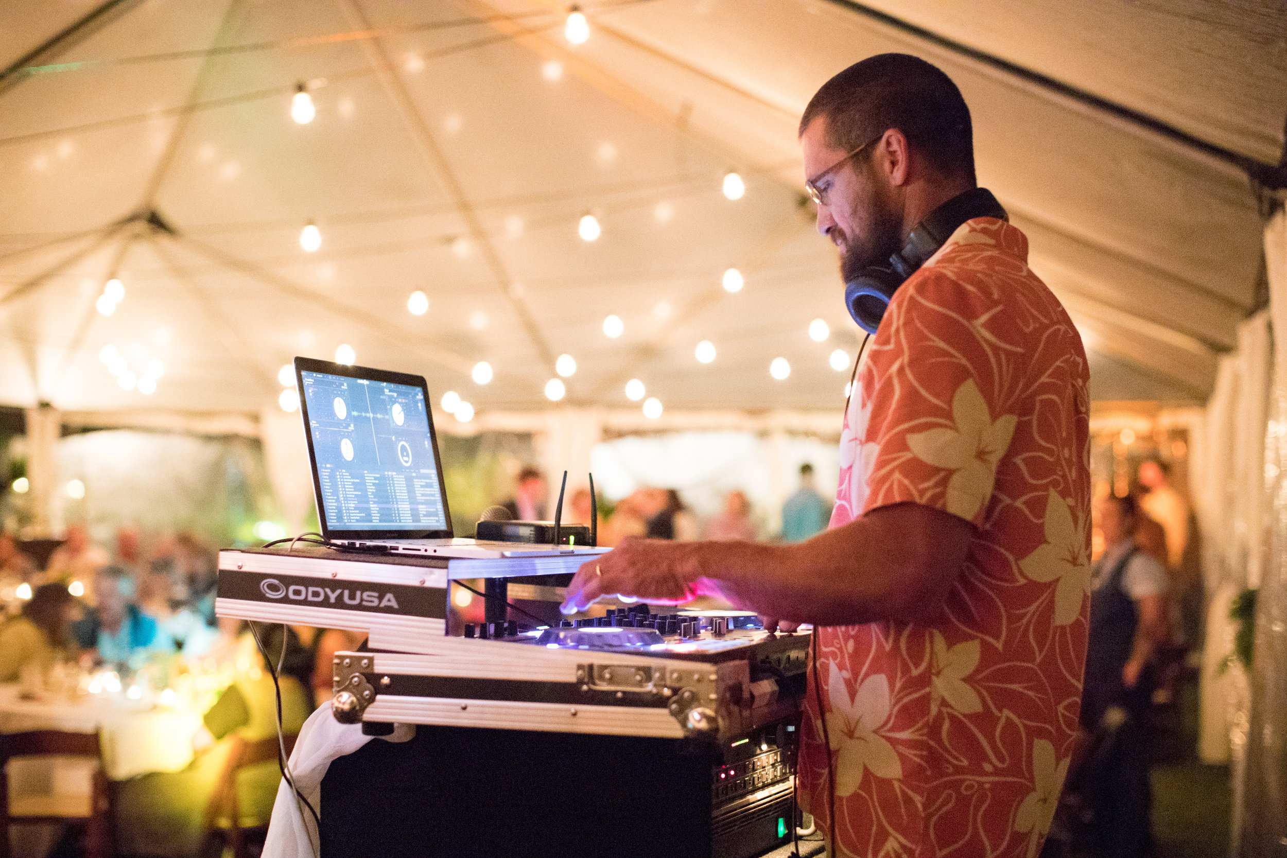 DJ Syf entertaining at an event at Anna Ranch for over 200 guests. Photo Toby Hoogs Photography .