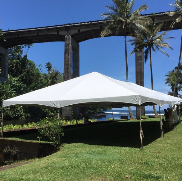 30x Tension Frame Tent at Honolii River House