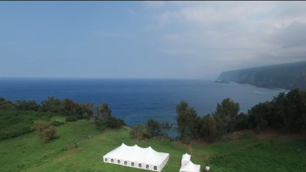 40x pole tent for 200 guest wedding cliffside at poll. @hawaiiforest