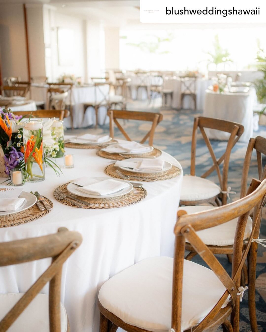 RePosted @blushweddingshawaii 
When ocean views meet &lsquo;I do&rsquo; | Paniolo Terrace is the new blueprint for tropical elegance. 

Photo @apricity.weddings 
Content @theweddingsocialgirl 
Florals @graceflowershawaii 
Chairs @bigislandtents 
Char
