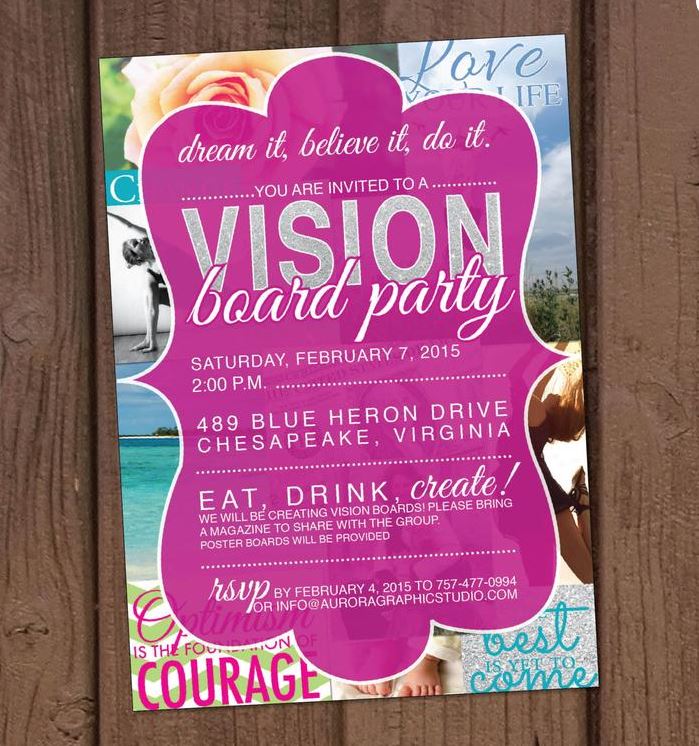 How To Nail Your Vision Board Party Invitation Thrive Lounge