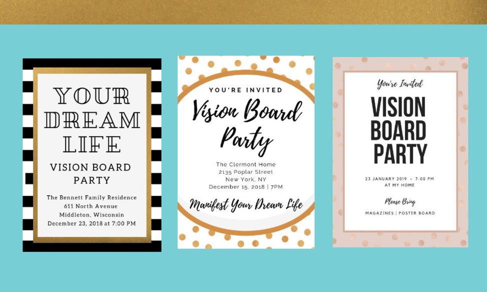 How To Nail Your Vision Board Party Invitation Thrive Lounge