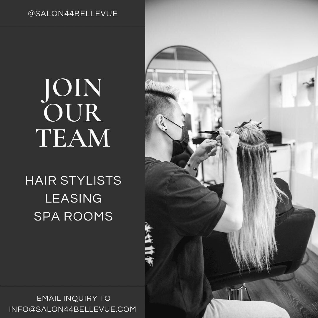Join our team! Refer your friends or anyone you know our way ❤️ @salon44bellevue