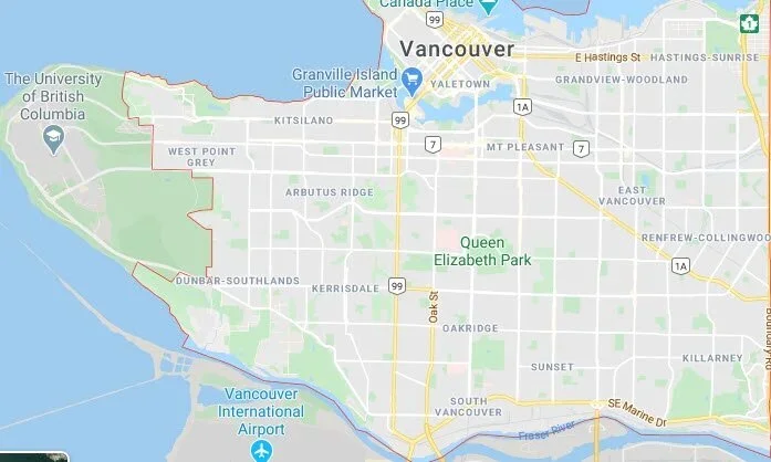 Map showing Vancouver and surrounding neighborhoods..webp