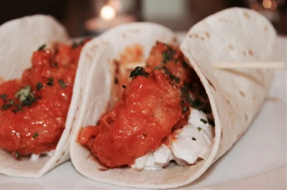  The Hot Juan - Buffalo Shrimp with Blue Cheese