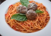 Spaghetti Marinara & Meatball