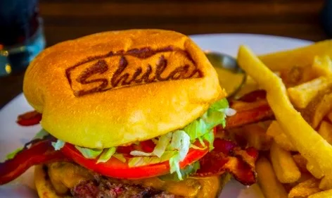 Shula Burger w/Applewood Bacon with Fries 