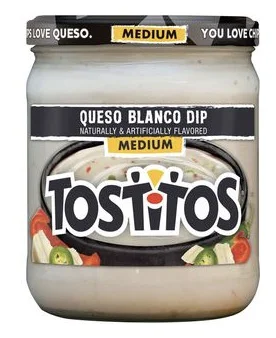 Tostitos Queso Blanco Dip, Medium 15 oz 