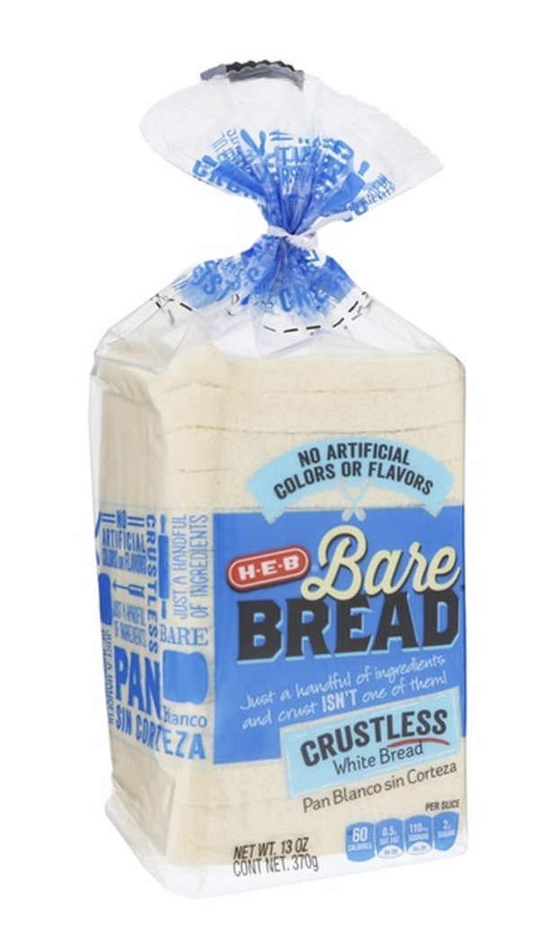 Bare Bread Crustless White Bread 12.5 oz 
