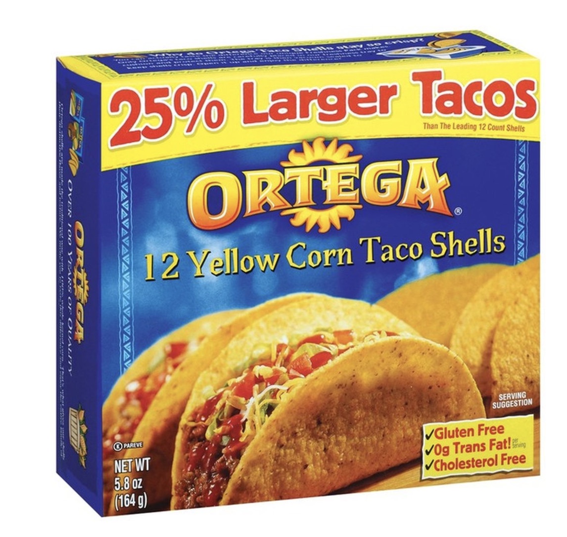 Ortega Yellow Corn Taco Shells 12 ct 