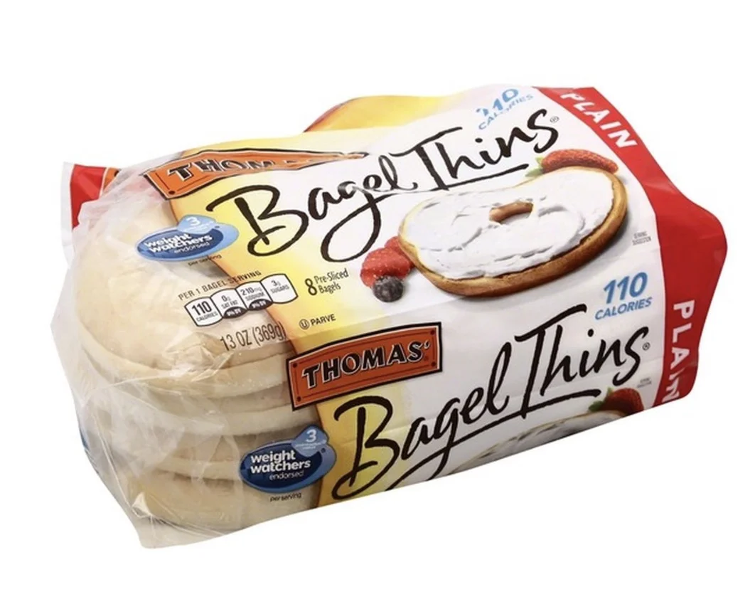 Thomas Bagel Thins Plain Bagels 8 ct 
