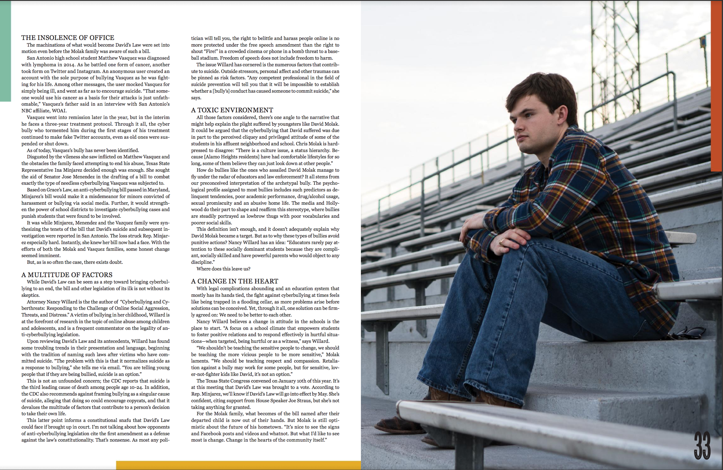 Chris Molak, Feb 17' Study Breaks issue