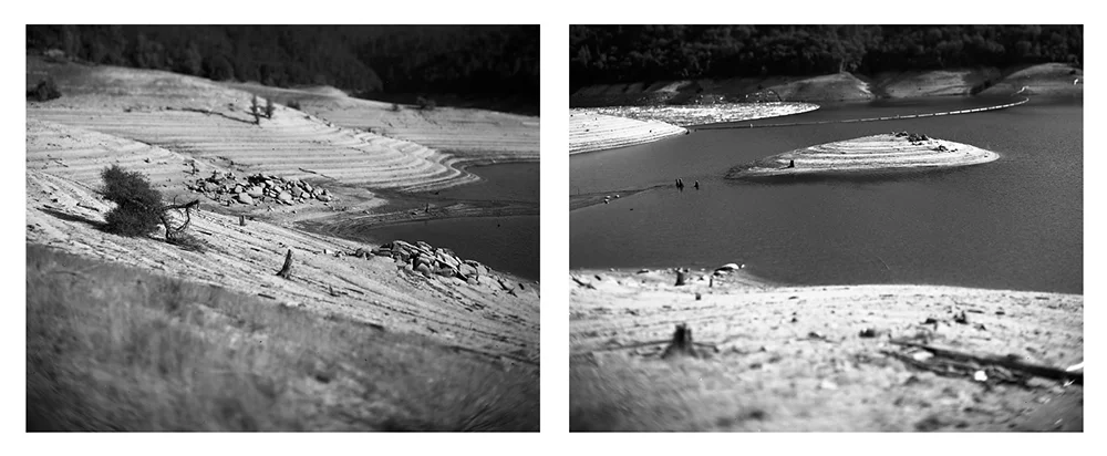 Oroville Reservoir, 4x5 photographs