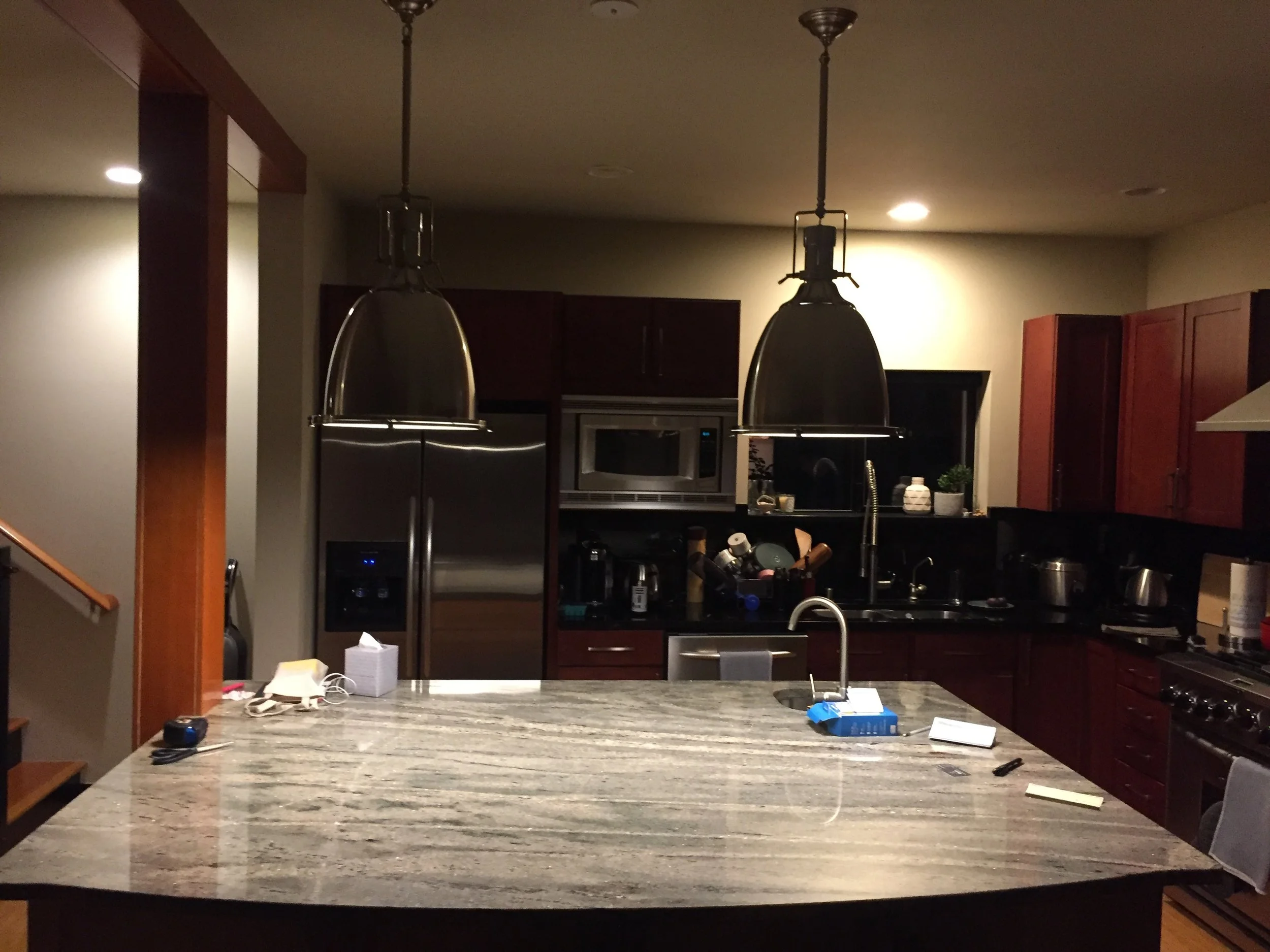 Pendant lighting installation 