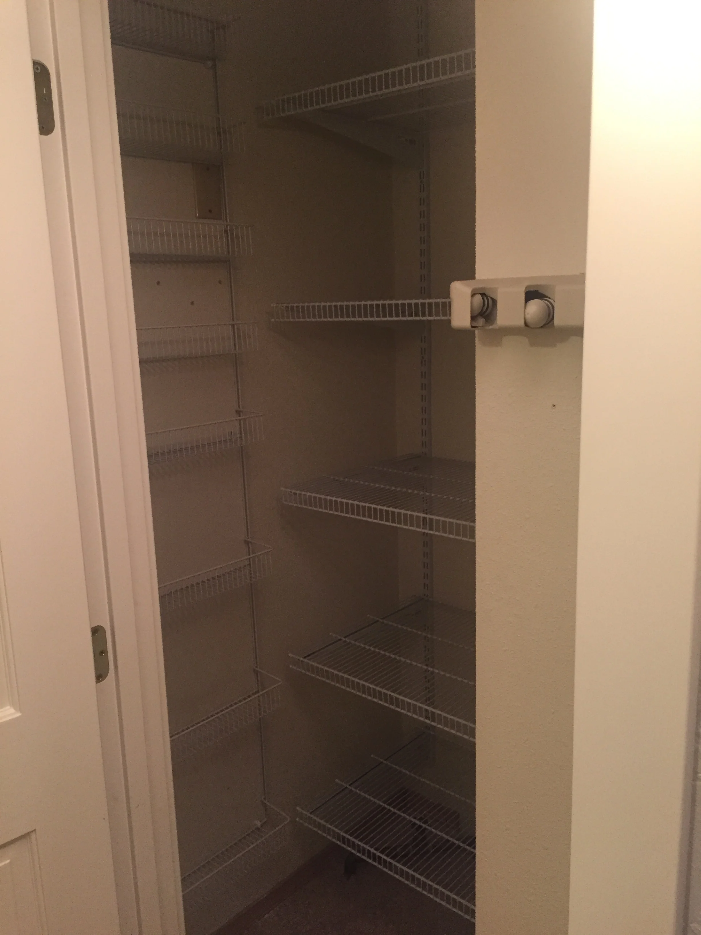 Closet shelving installation 