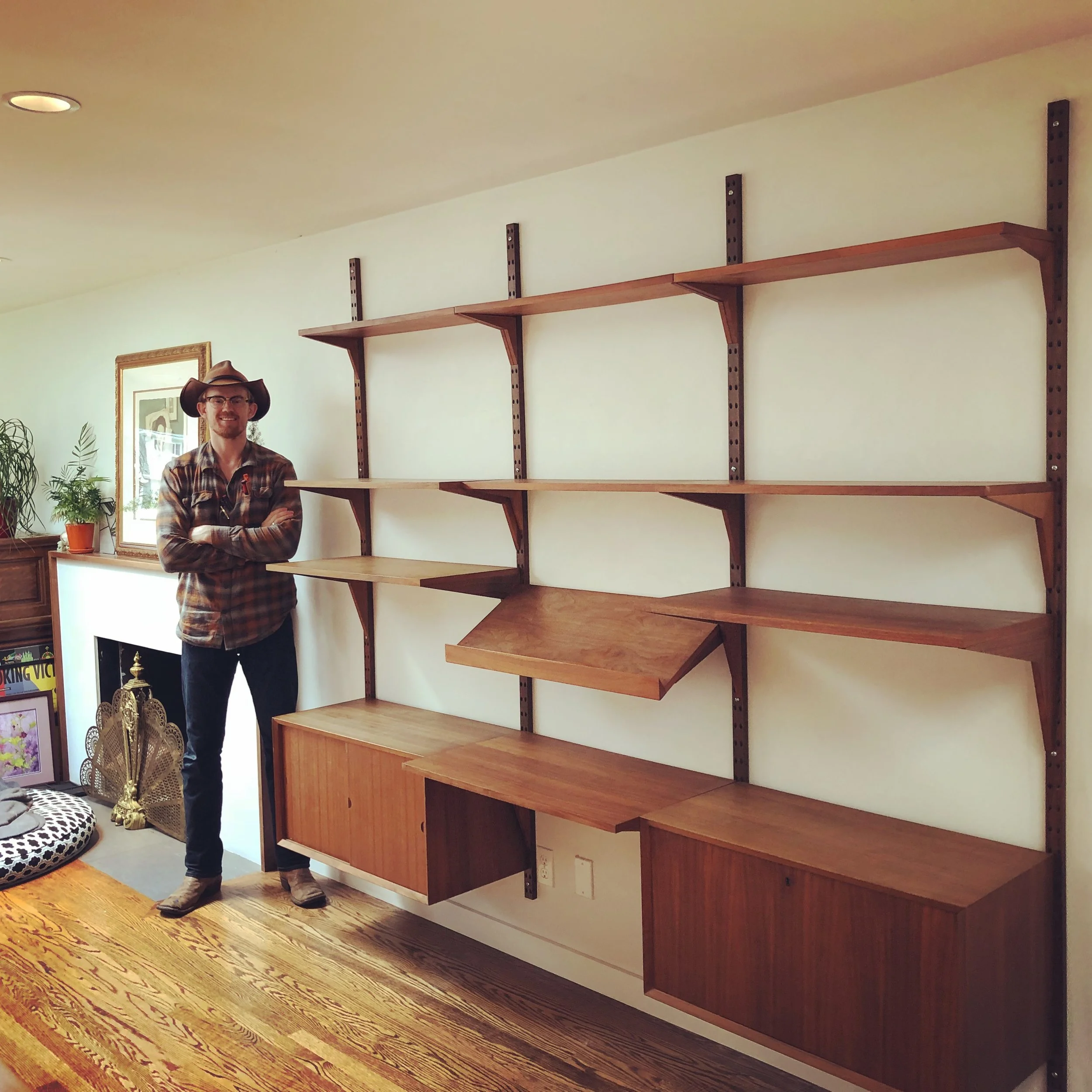 Custom shelving installation 