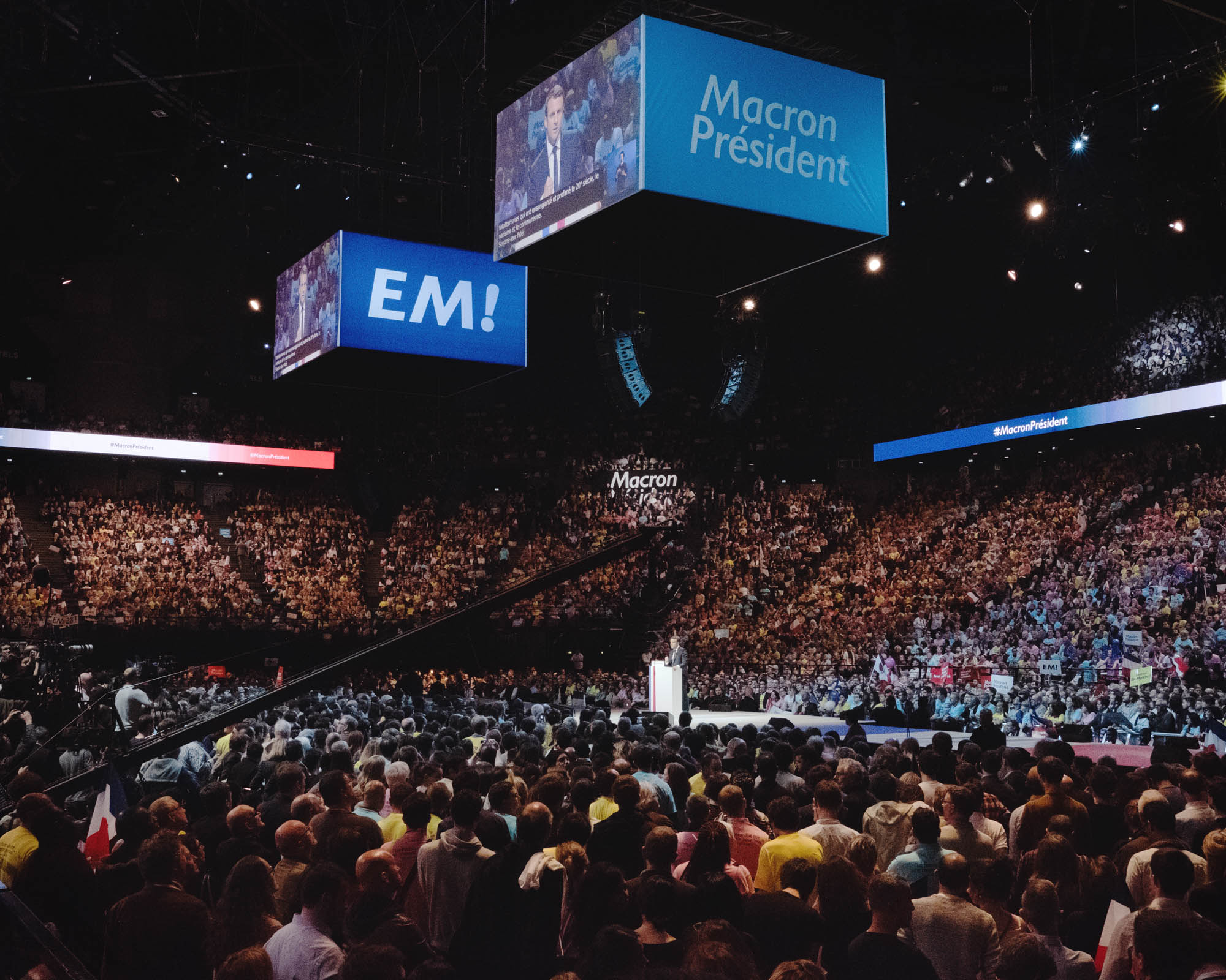  Meeting d'Emmanuel Macron, Paris Bercy, 17 avril. 