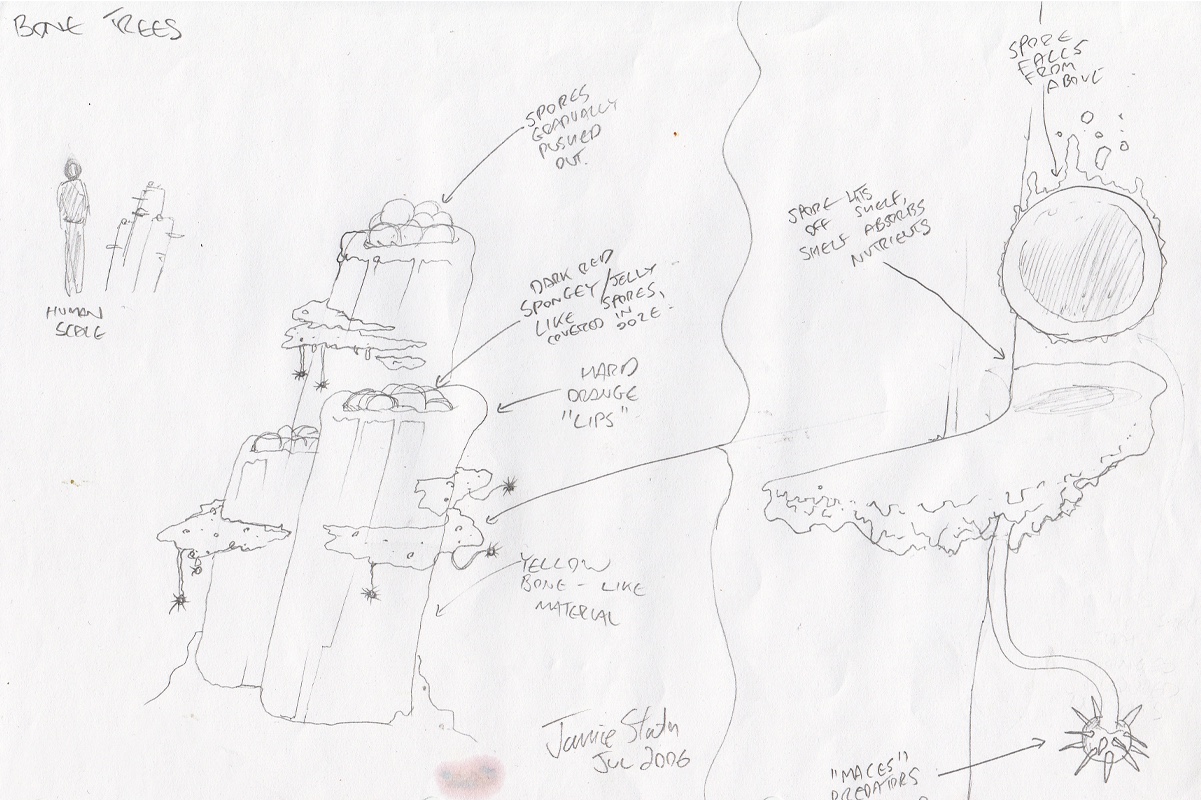 Bone plant with explanation of ecology. 