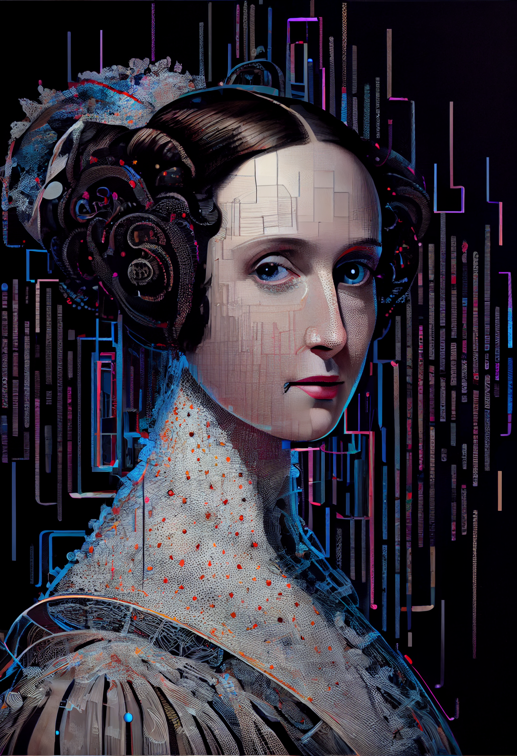 Jamie_Stantonian_LDN_Ada_Lovelace_surrounded_by_algorithms_and__80f0498f-4d20-4328-b095-d5bf34ec7a09.png