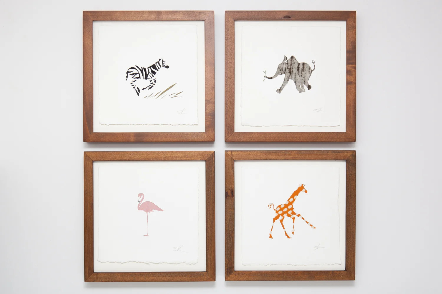 Create a feature wall of safari animals