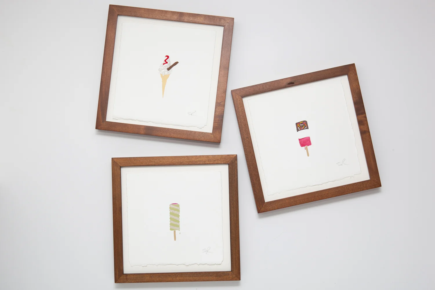 Miniature retro ice trio
