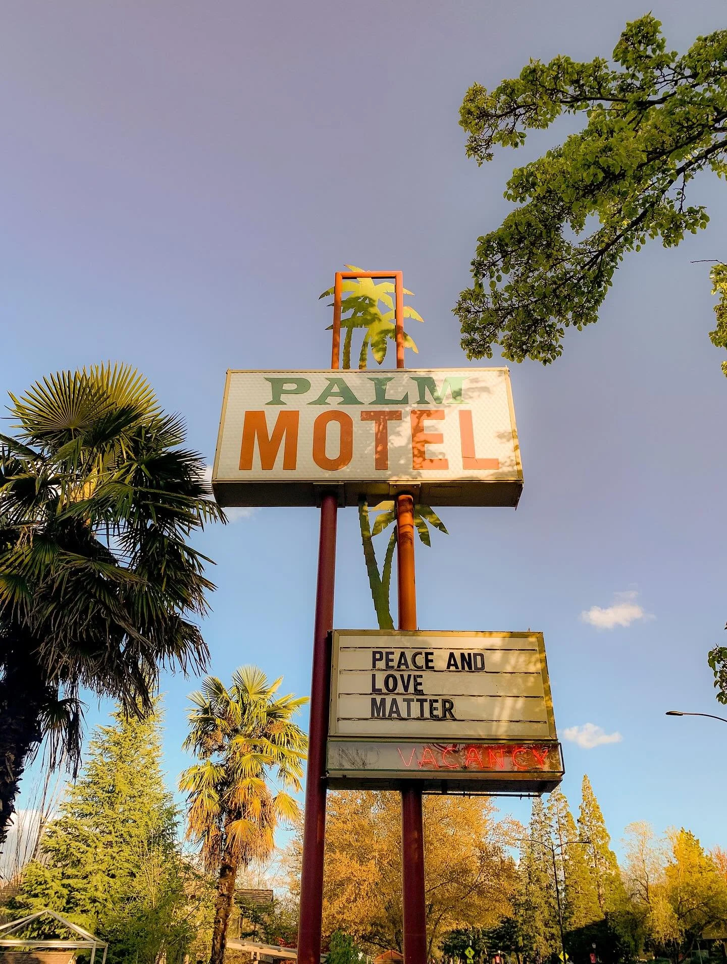 The power of a sign, to shift a mood, a mindset, perspective&hellip; to offer hope. It is no small thing. 

We took a road trip and spotting this from the car lifted my soul in that split moment. I planned a motel sign spotting run the next day to fi
