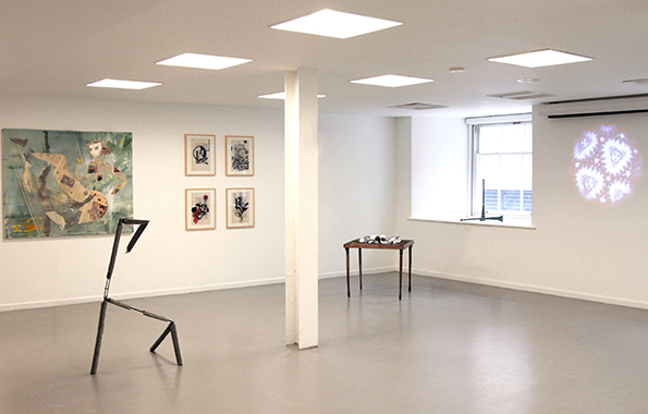 Education Room view of the "In Between" Show at Saatchi Gallery June 2014