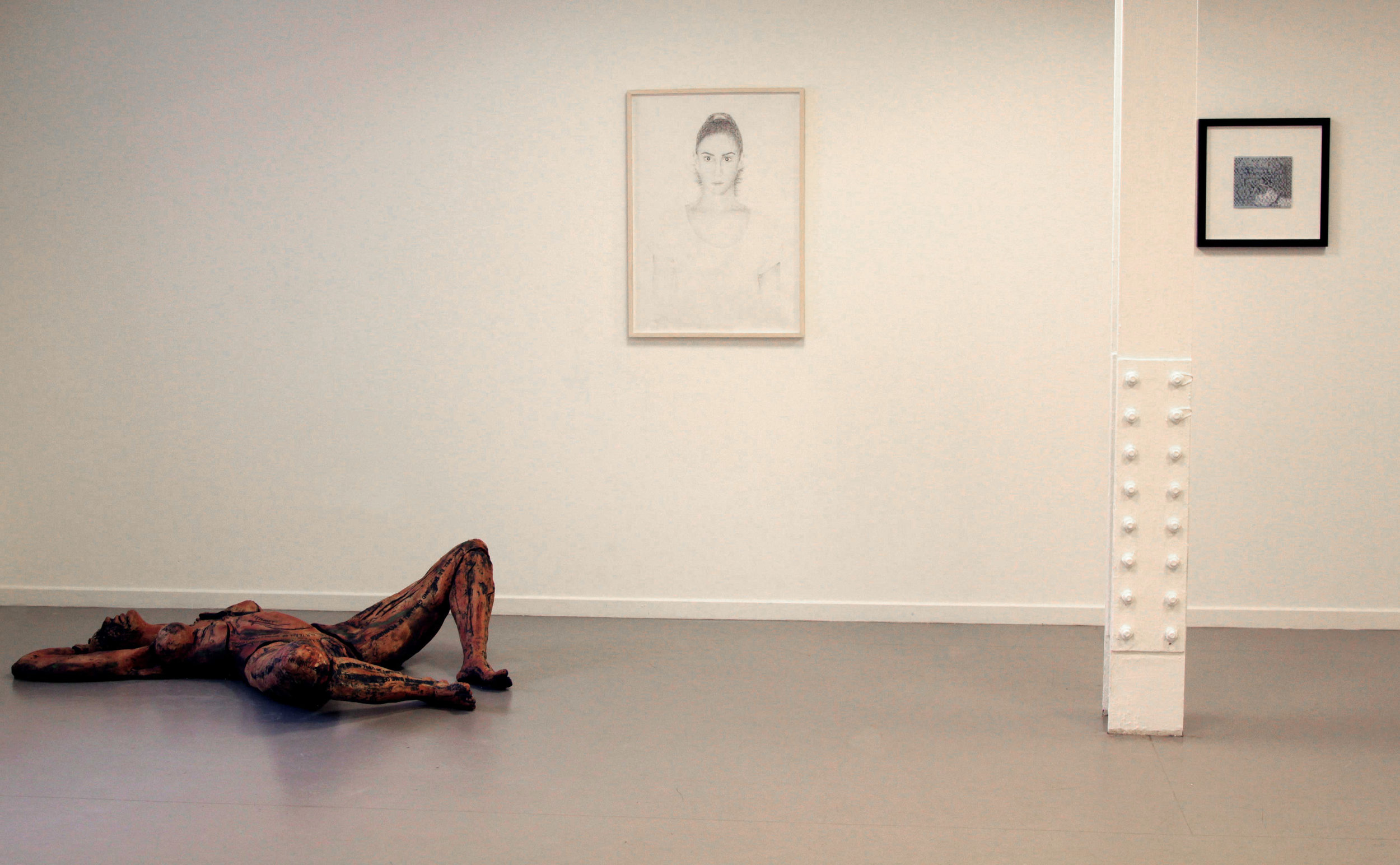 Partial View of the "In Between" Show at Saatchi Gallery June 2014