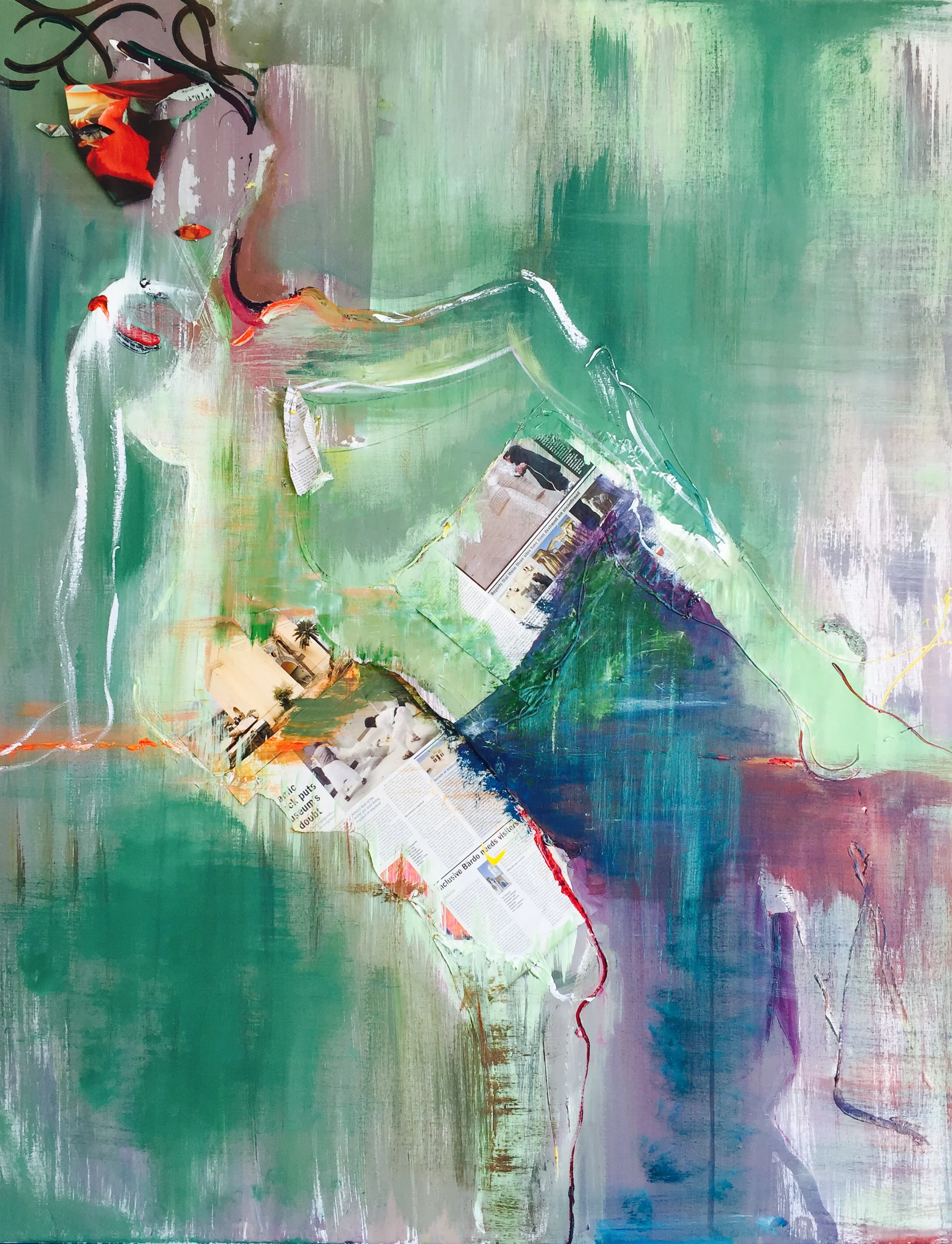 'Fertile Crescent', 2015 Figure haunted by the destruction of priceless ancient heritage