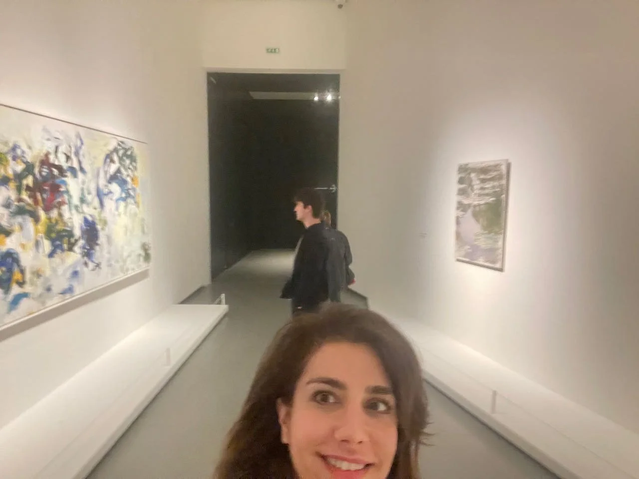 a work of Monet stands opposite one of Mitchell, at the Fondation Louis Vuitton