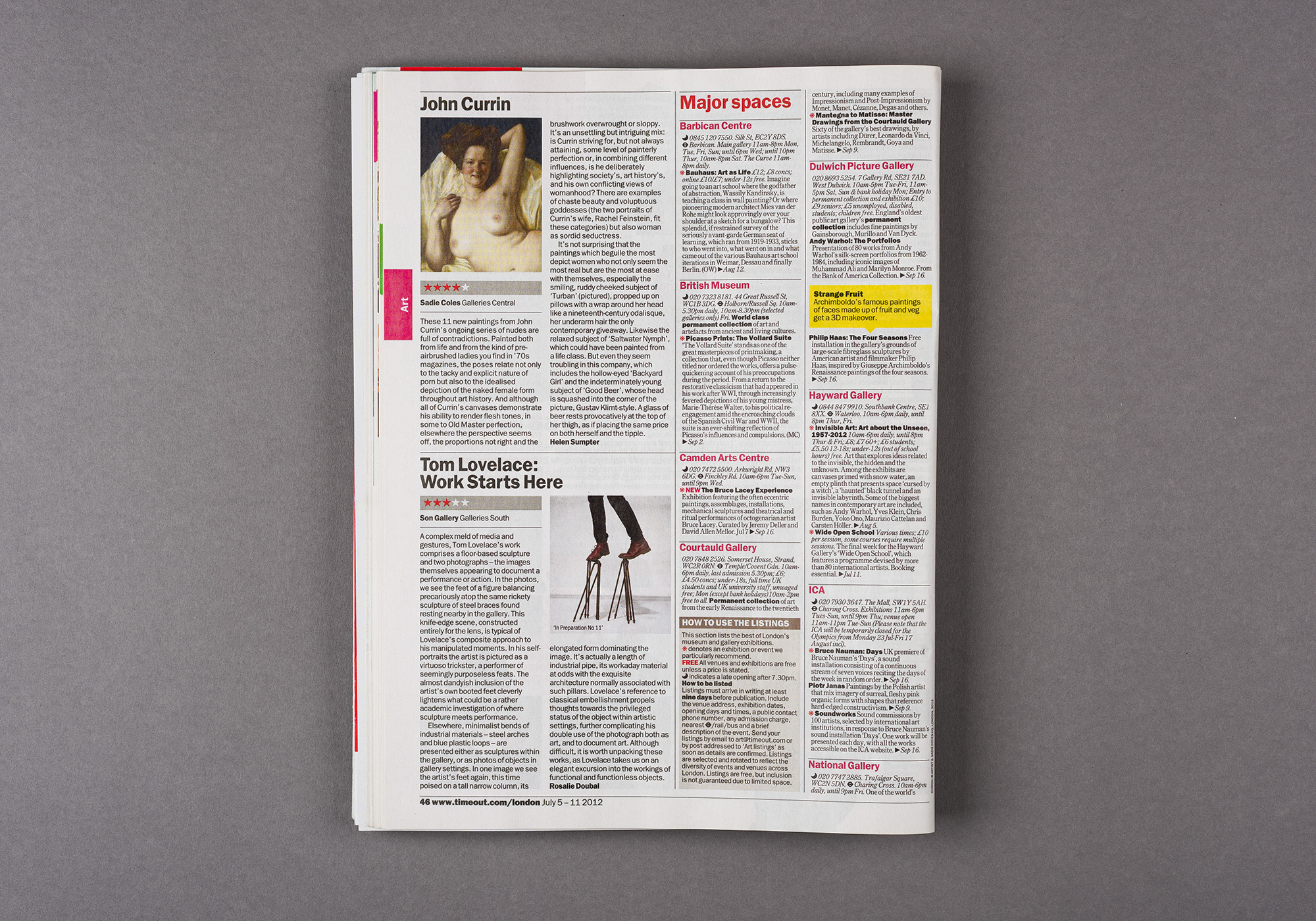 Time Out London 2012 Magazine Review of exhibition ‘Work Starts Here’ at Son Gallery Rosalie Doubal