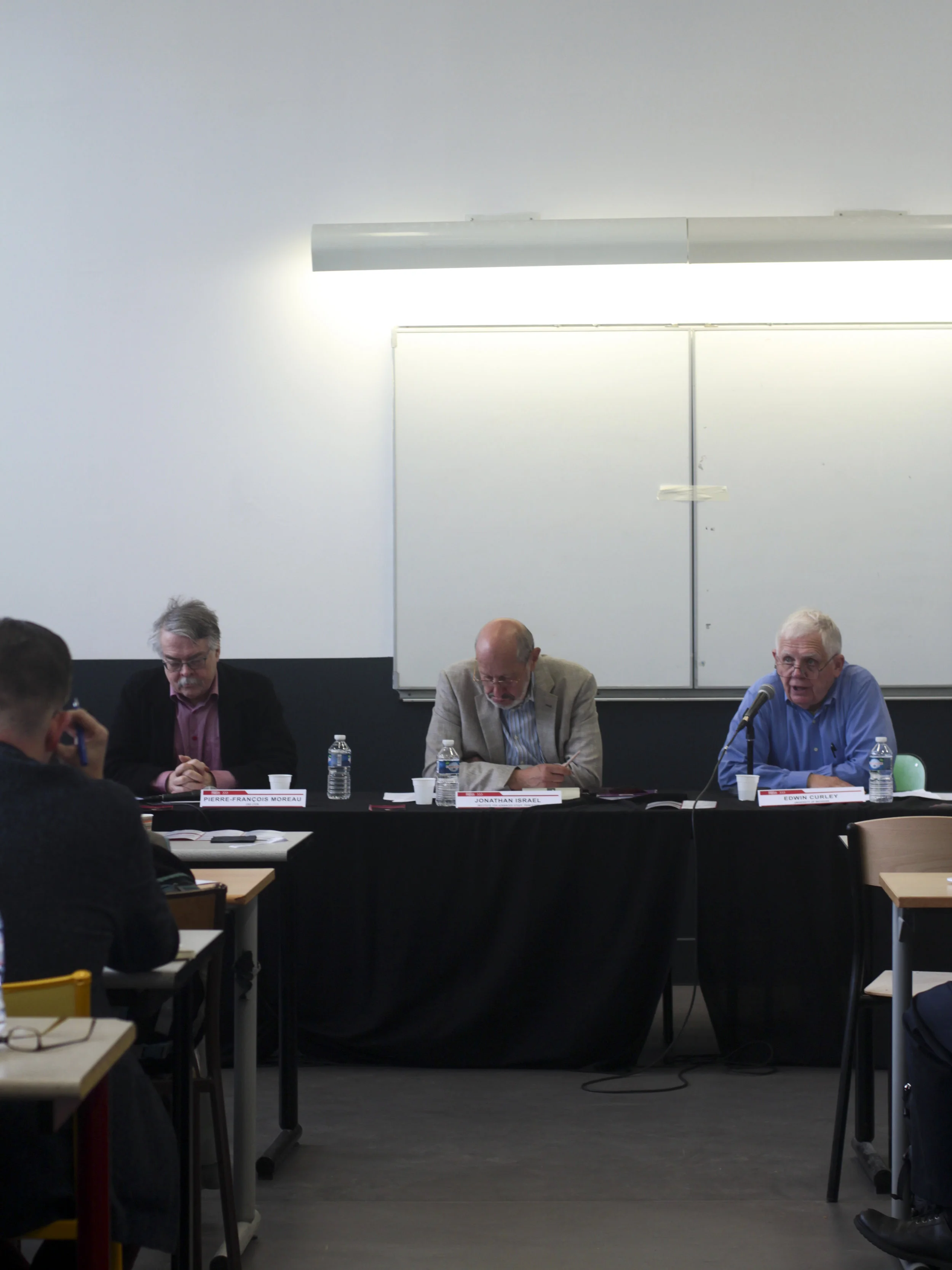 Pierre-François Moreau, Jonathan Israel et Edwin Curley