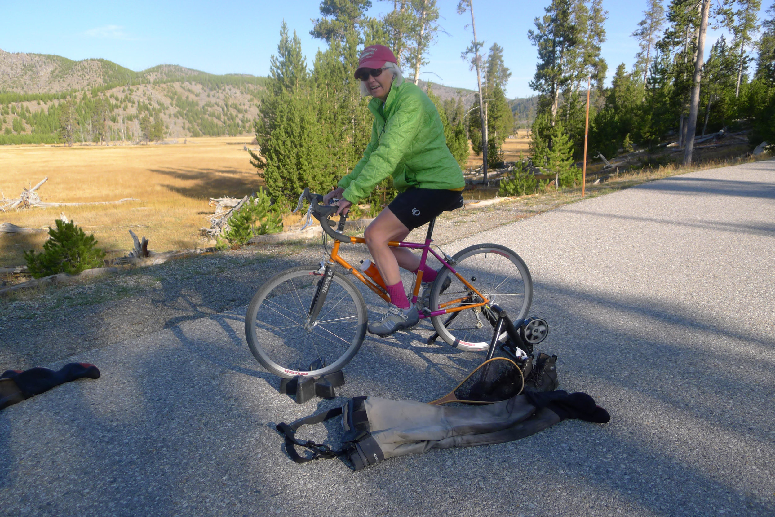 Stationary Pedaling In Yellowstone