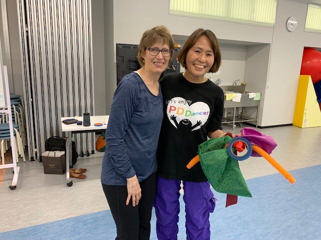   Pam with Hiroko Hashimoto, Professor of Occupational Therapy at Morinomiya University  