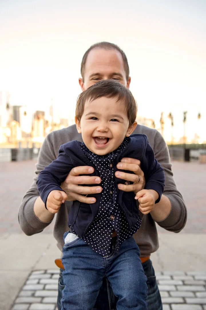Family portraits in NJ | Theodore's fall family photography session in Liberty State Park