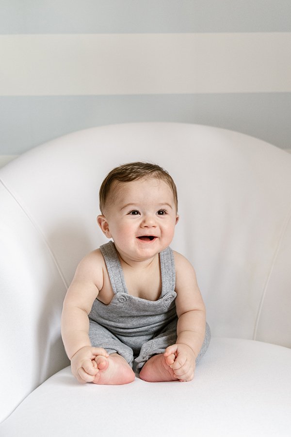  New Jersey family photographer captures a baby in-home portrait of a sitting little boy by Nicole Hawkins Photography. sitter session #NicoleHawkinsPhotography #NicoleHawkinsMilestones #BabyMilestone #NJfamilyphotographer #Inhomephotography #babypor