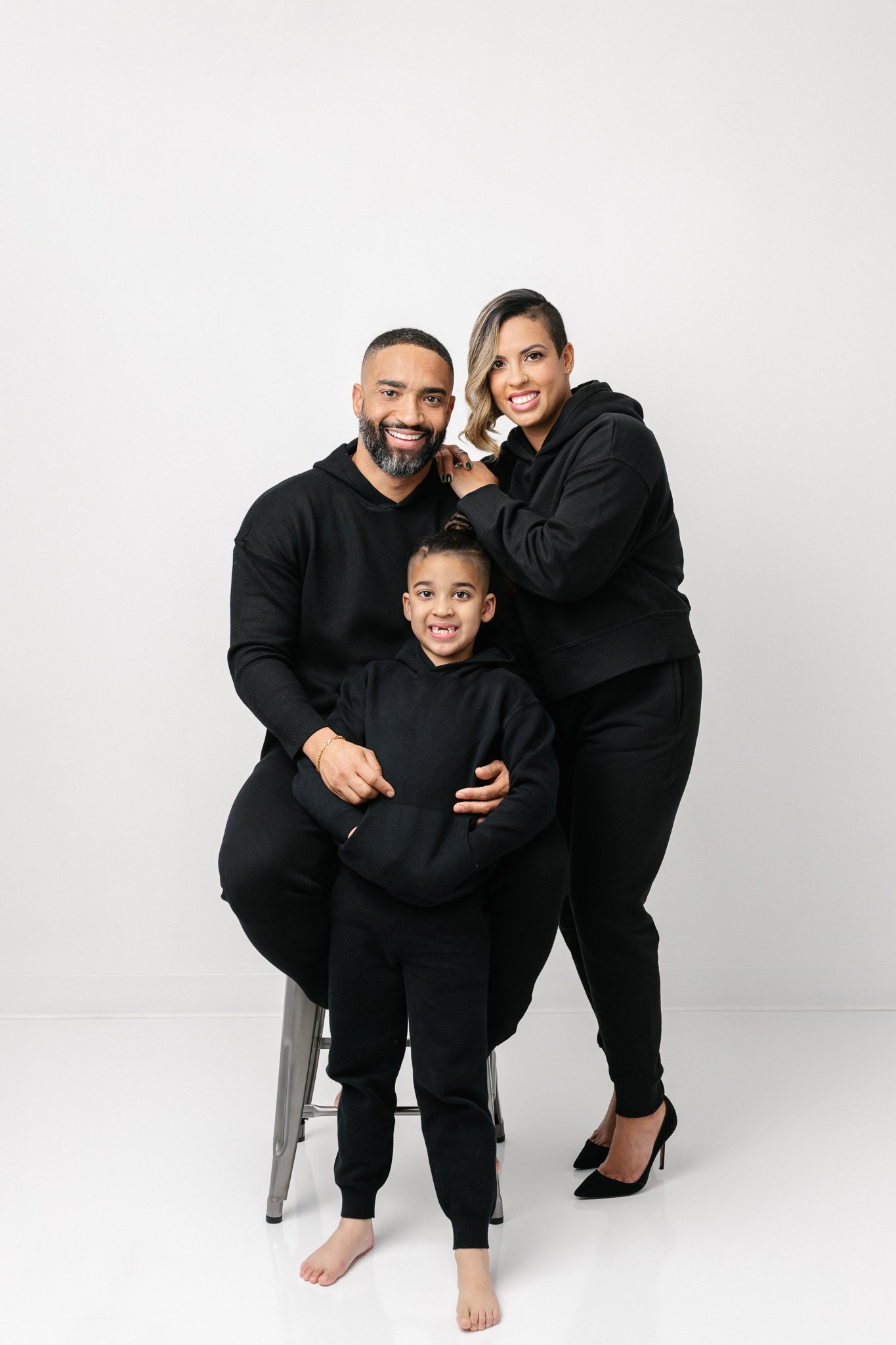  The perfect modern family portrait idea captured by Nicole Hawkins Photography. modern family studio portraits NJ #NicoleHawkinsPhotograaphy #NicoleHawkinsFamilies #Modernfamilypictures #studioportraits #matchingfamilyoutfits #NJphotographer 