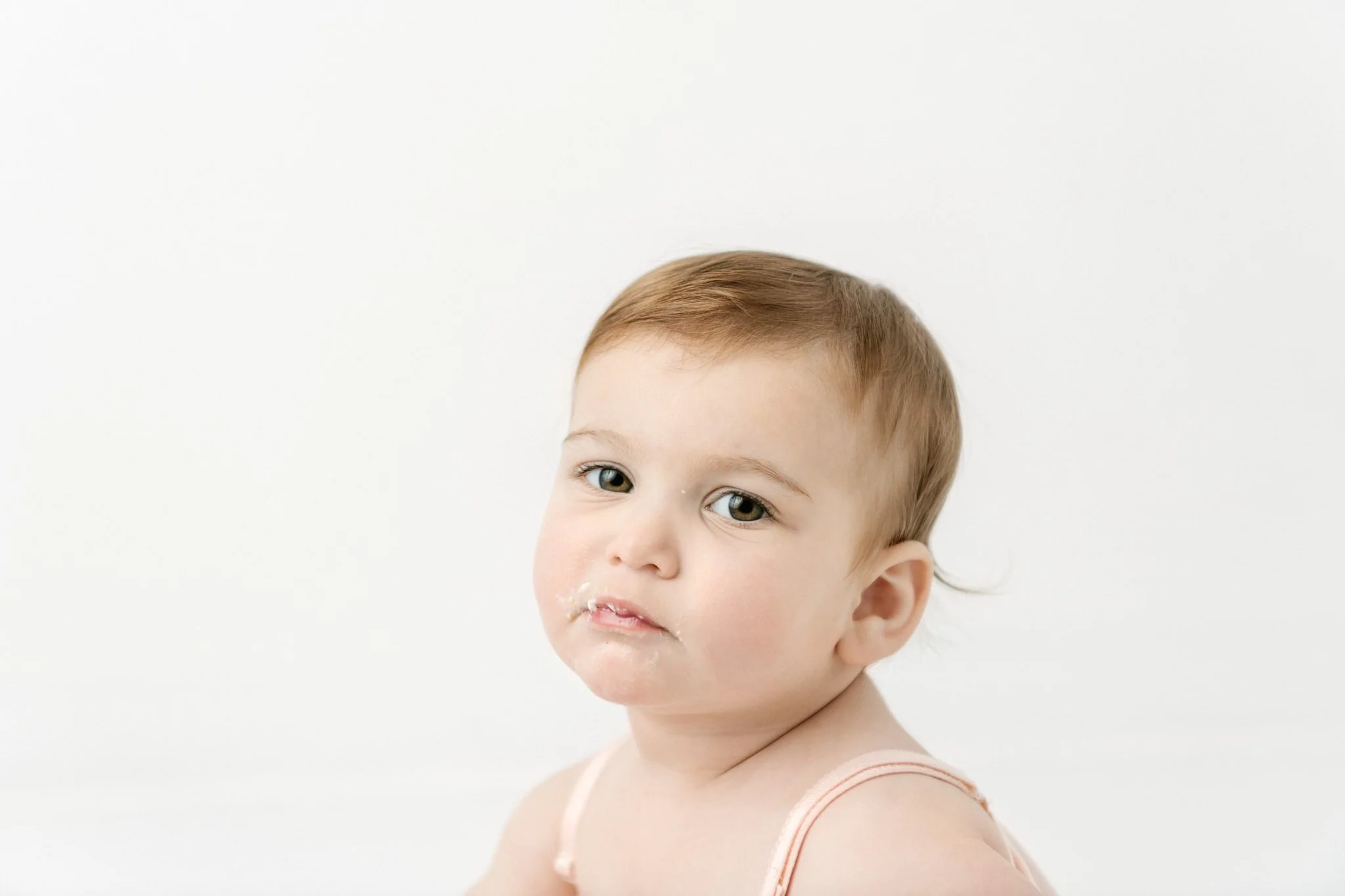  Child face portrait of a one-year-old in New Jersey by Nicole Hawkins Photography. child portraits modern studio portraits kids New Jersey #NicoleHawkinsPhotography #NicoleHawkinsBabies&amp;Children #FirstBirthdayPhotography #StudioPhotography #Smas