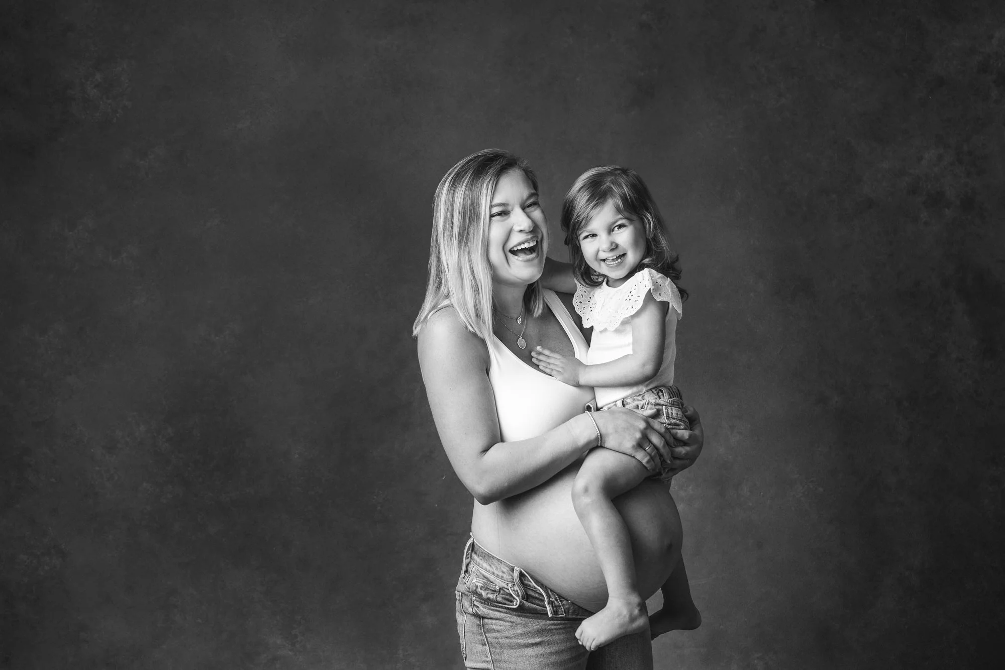 Studio Maternity Session for Nora (with Baby's Big Sister!)
