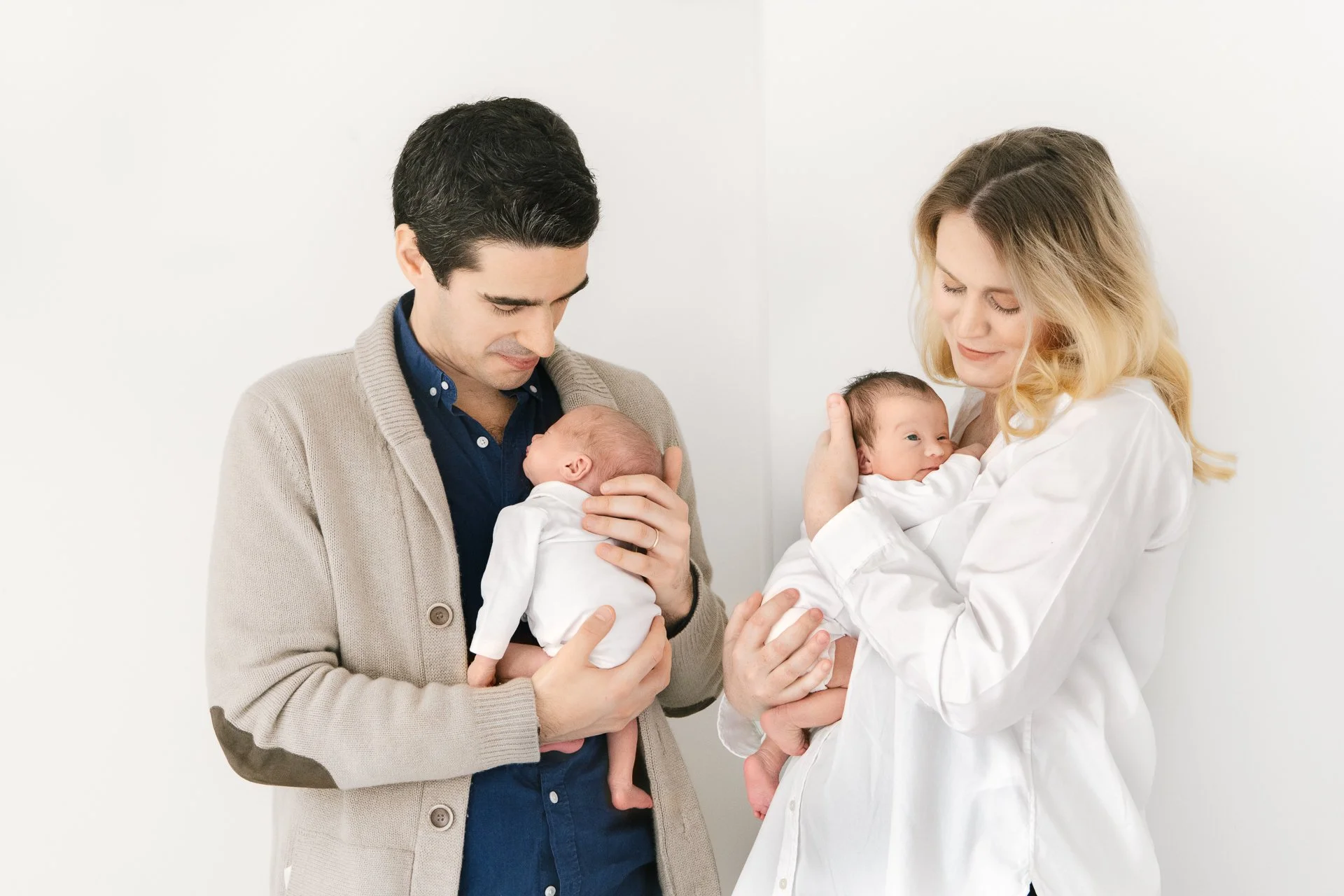 Jessica + Damian Welcome Twins | Studio Newborn Photographer in New Jersey