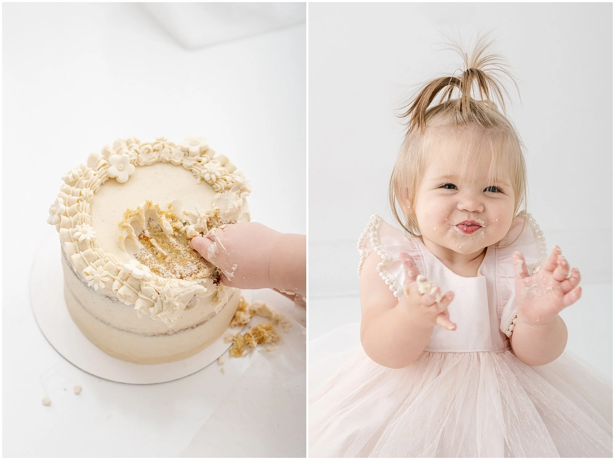 Timeless First Birthday Studio Photos | Best cake smash photographer in NJ